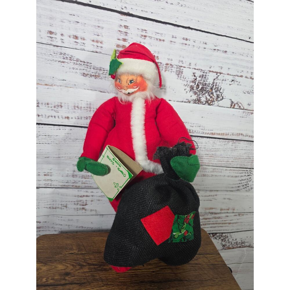 VTG USA Annalee Mobilitee Doll Santa Claus Meredith NH Christmas Figure